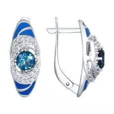 Серьги с английским замком из серебра 92021558