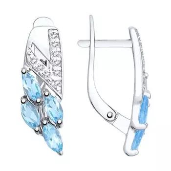 Серьги с английским замком из серебра 92021756