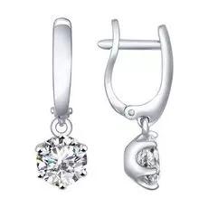 Серьги с английским замком из серебра 94021995