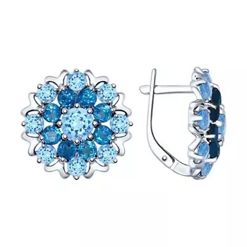 Серьги с английским замком из серебра 92021357