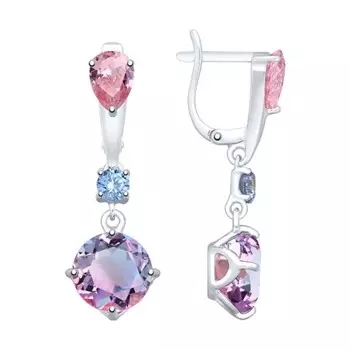 Серьги с английским замком из серебра 92021978