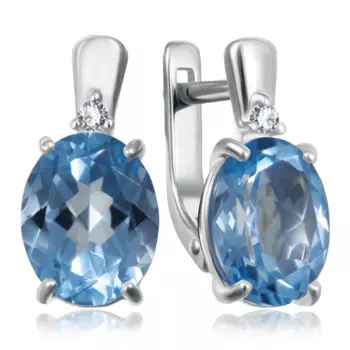 Серьги с английским замком из серебра 92021098