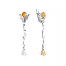 Серьги с английским замком из серебра SR-0102_SR_OP_003_WG