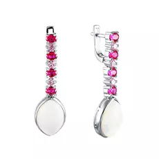 Серьги с английским замком из серебра ZE3228_SR_RUS_SH_001_WG