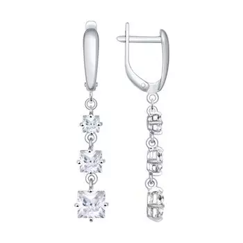 Серьги с английским замком из серебра 94022009