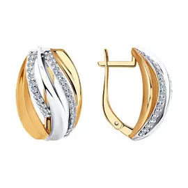 Серьги с английским замком из серебра 93-120-00493-1