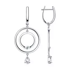 Серьги с английским замком из серебра 94023552