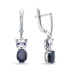 Серьги с английским замком из серебра E-DRGR00810-SP