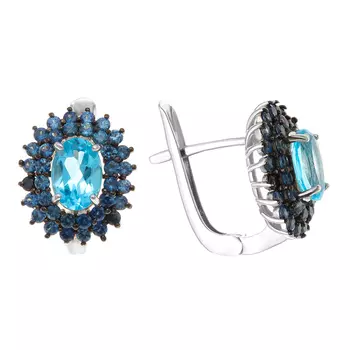 Серьги с английским замком из серебра E-DRGR00673-TSW-SP