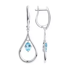 Серьги с английским замком из серебра 92022168