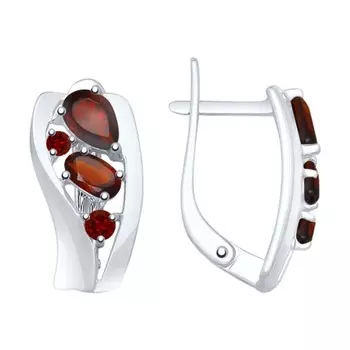 Серьги с английским замком из серебра 92021844