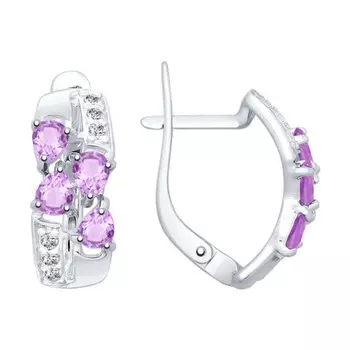 Серьги с английским замком из серебра 92021811