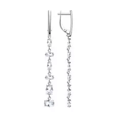 Серьги с английским замком из серебра 94023540