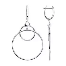 Серьги с английским замком из серебра 94023758