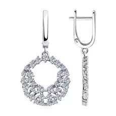 Серьги с английским замком из серебра 94023723