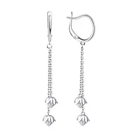 Серьги с английским замком из серебра 94023852