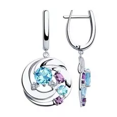 Серьги с английским замком из серебра 92022090