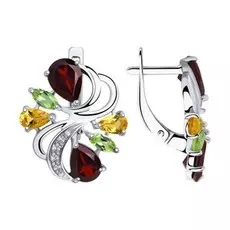 Серьги с английским замком из серебра 92022086