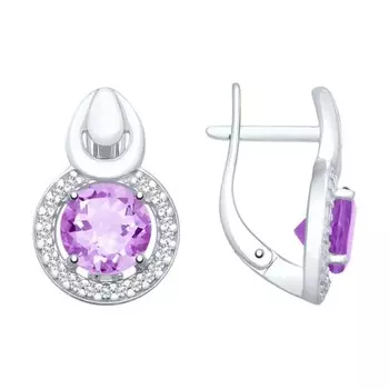 Серьги с английским замком из серебра 92021732