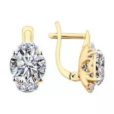 Серьги с английским замком из серебра 89020074