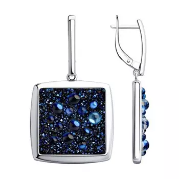 Серьги с английским замком из серебра 94023809