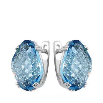 Серьги с английским замком из серебра SET13256E-bl