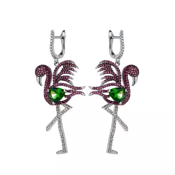 Серьги с английским замком из серебра FYE8958-gr