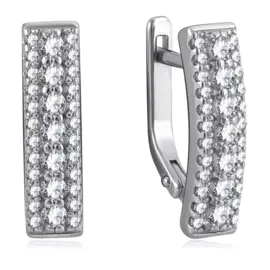 Серьги с английским замком из серебра 94021365