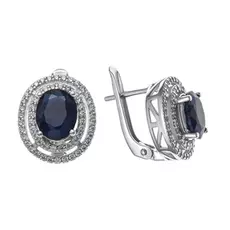 Серьги с английским замком из серебра E-DRGR00090-SP