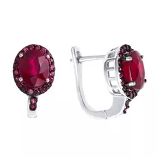 Серьги с английским замком из серебра E-DRGR00399-RB