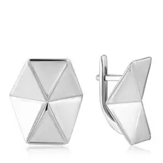 Серьги с английским замком из серебра 00022100-6