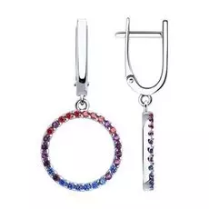 Серьги с английским замком из серебра 94023406