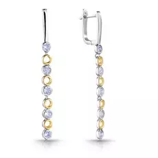 Серьги с английским замком из серебра CAS3962-2FE