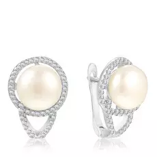 Серьги с английским замком из серебра SA215E