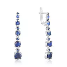 Серьги с английским замком из серебра E-DRGR00925-SP