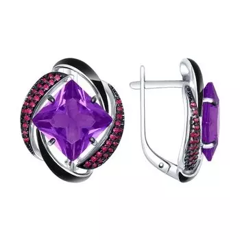 Серьги с английским замком из серебра 92021454