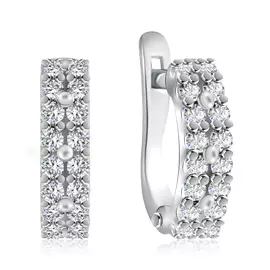 Серьги с английским замком из серебра 94021914