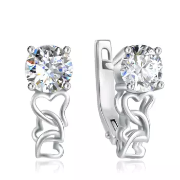 Серьги с английским замком из серебра 94021097