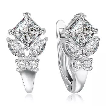 Серьги с английским замком из серебра 94021939