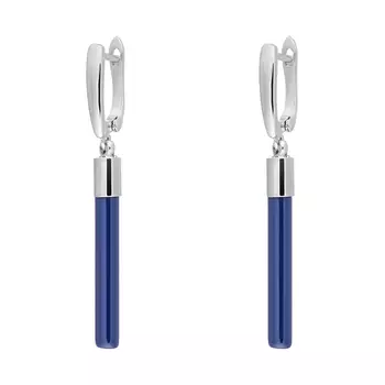 Серьги с английским замком из серебра TC-E00090-Вl-W-X-X-X