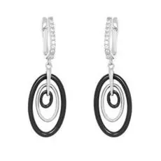 Серьги с английским замком из серебра TC-E00045-B-W-X-X-W