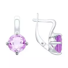 Серьги с английским замком из серебра 92022037