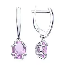 Серьги с английским замком из серебра 92022039