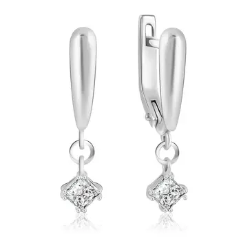 Серьги с английским замком из серебра 94022007