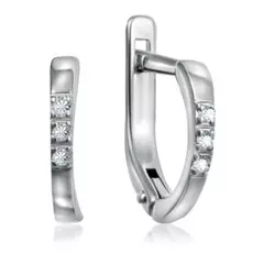 Серьги с английским замком из серебра 94020086