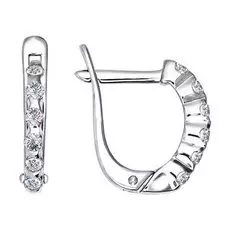 Серьги с английским замком из серебра 94020069