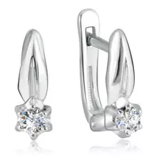 Серьги с английским замком из серебра 89020013