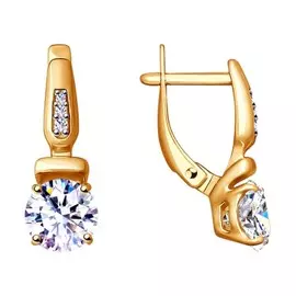 Серьги с английским замком из серебра 93020880