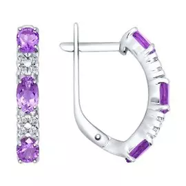 Серьги с английским замком из серебра 92021432