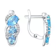 Серьги с английским замком из серебра 92021139